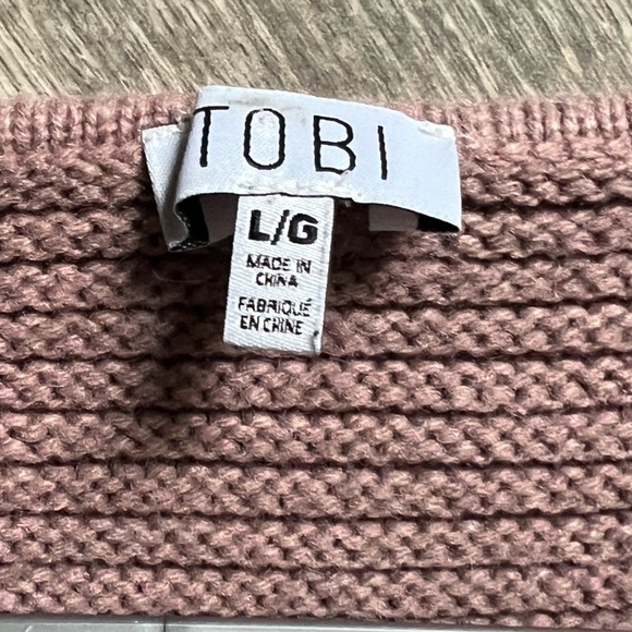 Tobi oversized mauve v-neck sweater size L - Picture 11 of 12